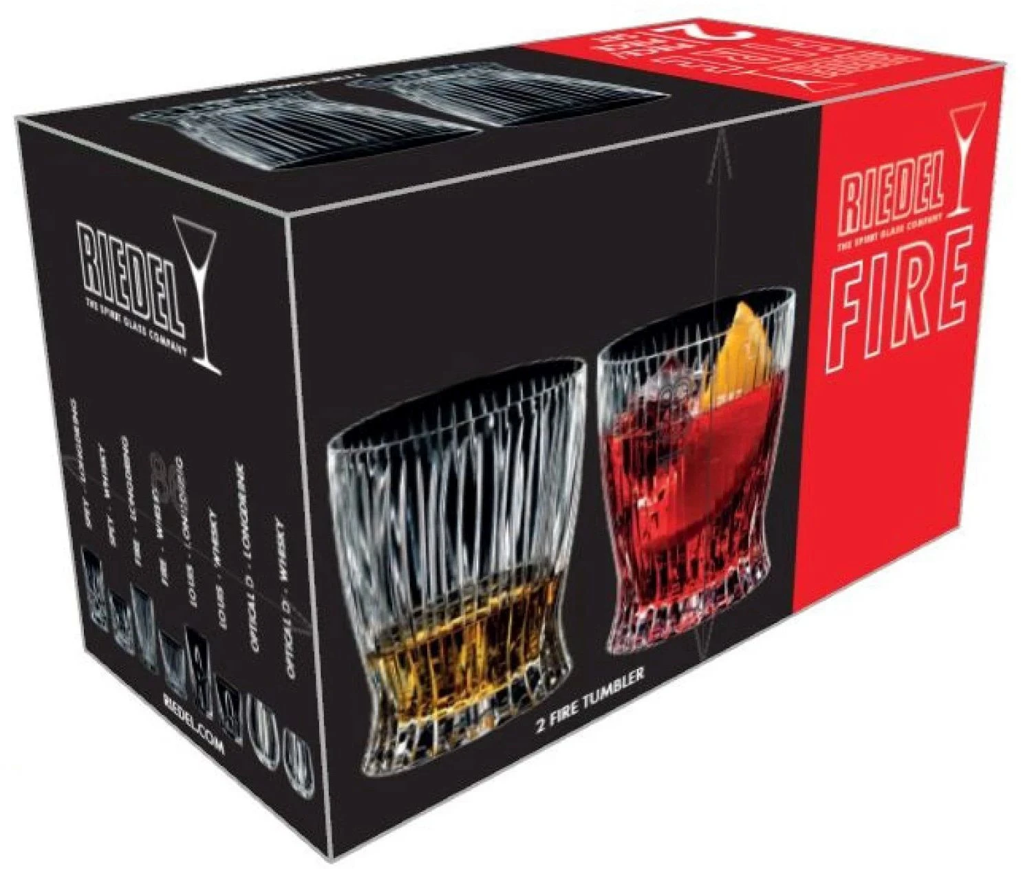 Riedel Whiskey Glazen Fire - 2 stuks Riedel Whiskey Glazen Fire - 2 Stuks -Praktische Winkel Voor Keukenbenodigdheden 051500102 packaging JacEYX75