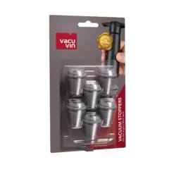 Vacu Vin Wijnstopper Vacuum Wine Stopper - Grijs - 6 Stuks 5 Vacu Vin Wijnstopper Vacuum Wine Stopper - Grijs - 6 Stuks -Praktische Winkel Voor Keukenbenodigdheden 0886360 Vacuum Wine Stoppers Grey 6 pcs Pack 1
