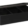 Sakura Tea Theedoos - Zwart - 6-vaks - Met Fluweel - 24 X 16 Cm 1 Sakura Tea Theedoos - Zwart - 6-vaks - Met Fluweel - 24 X 16 Cm -Praktische Winkel Voor Keukenbenodigdheden 1 6 vaks 3