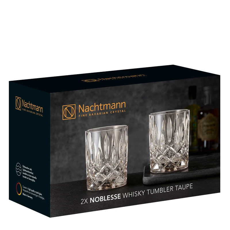 Nachtmann Whiskey Glazen Noblesse - Taupe - 295 ml - 2 stuks Nachtmann Whiskey Glazen Noblesse - Taupe - 295 Ml - 2 Stuks -Praktische Winkel Voor Keukenbenodigdheden 104242 nachtmann noblesse taupe whisky 3
