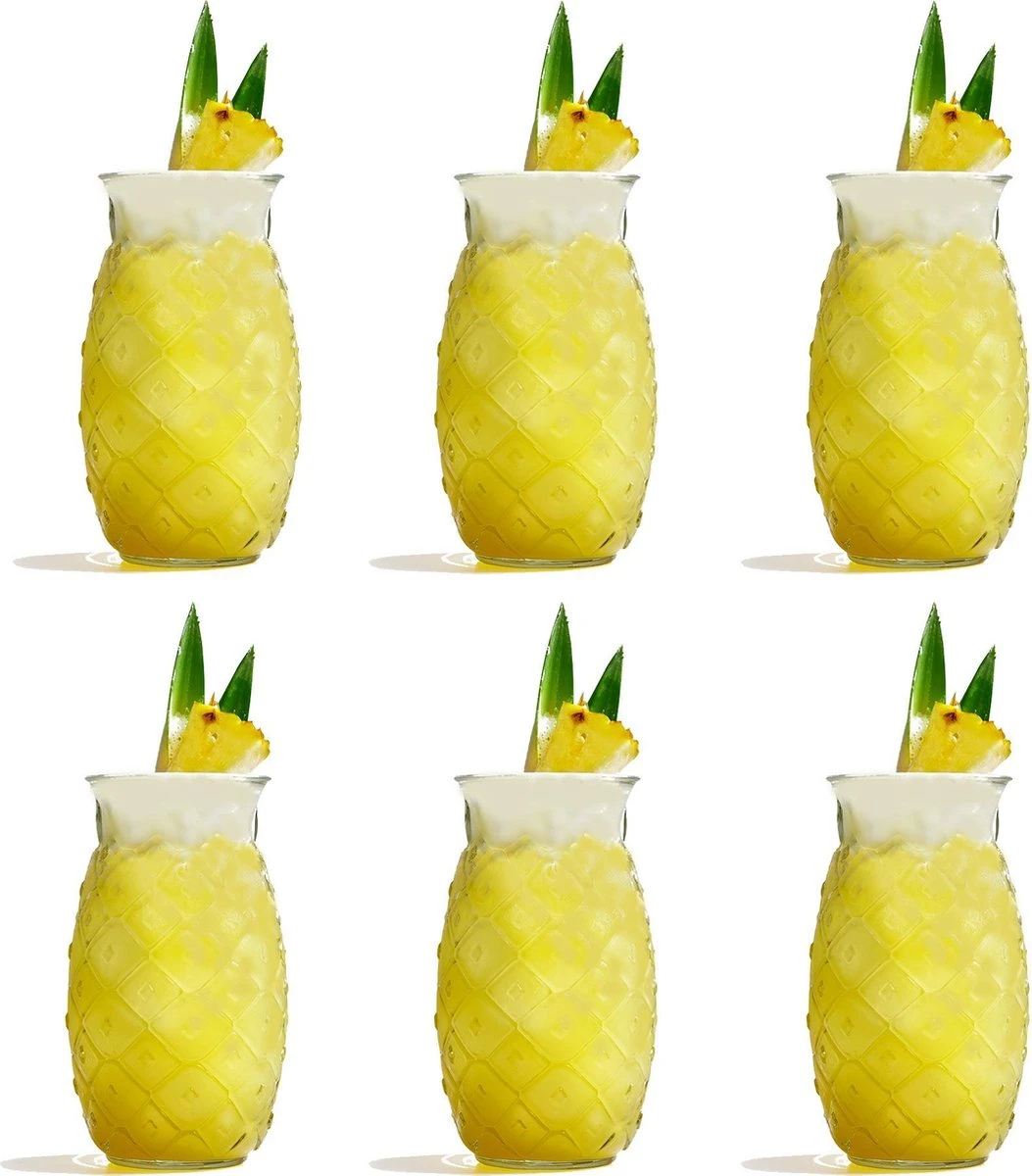 Cocktailglas / Tiki Ananas Glas - 400 ml - 6 stuks Cocktailglas / Tiki Ananas Glas - 400 Ml - 6 Stuks -Praktische Winkel Voor Keukenbenodigdheden