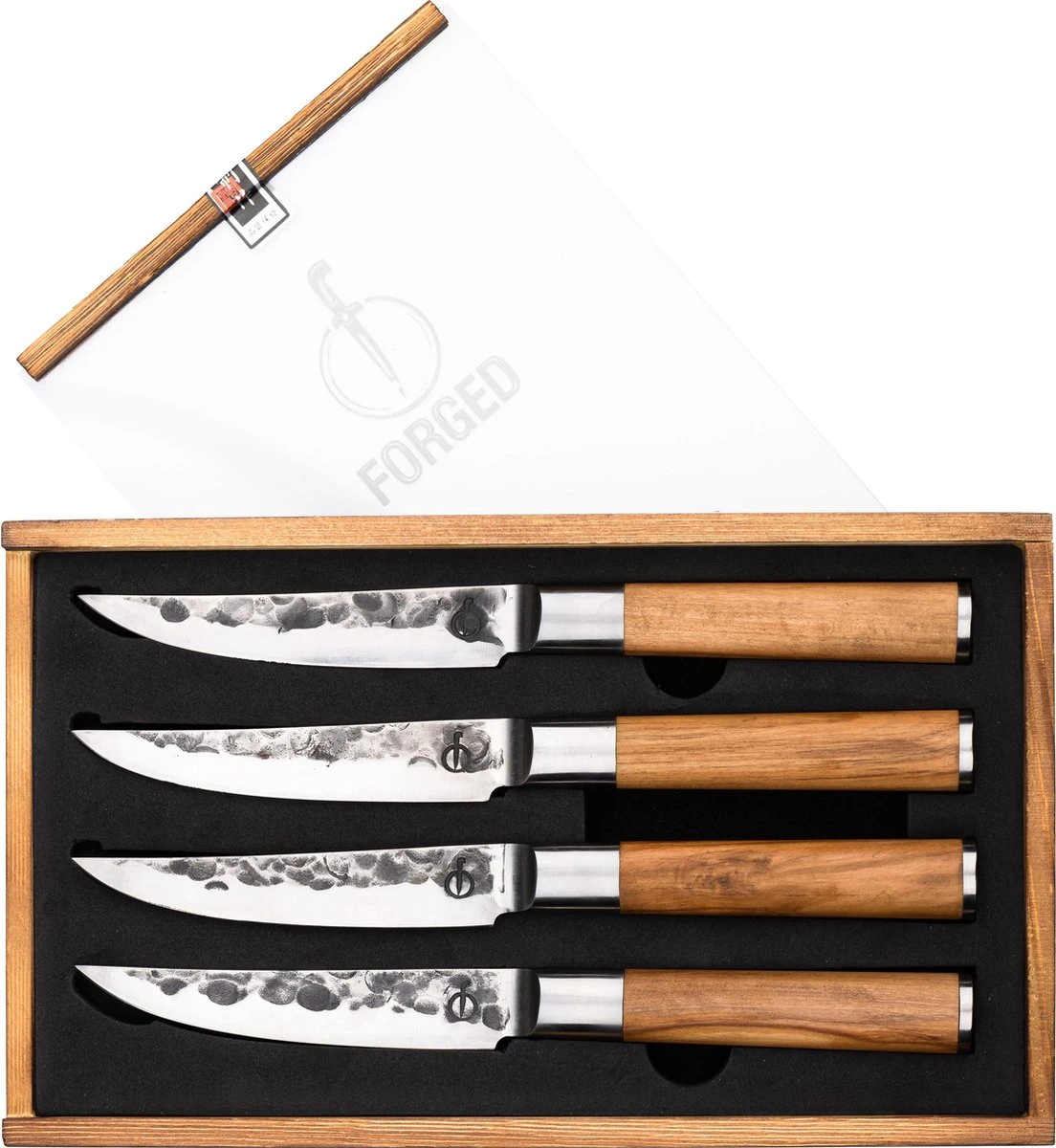 Forged Steakmessen Olive - 4 stuks Forged Steakmessen Olive - 4 Stuks -Praktische Winkel Voor Keukenbenodigdheden