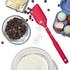 OXO Good Grips Spatel Siliconen Rood 32 Cm -Praktische Winkel Voor Keukenbenodigdheden 11280300 SpatelSiliconenRoze4 4 33