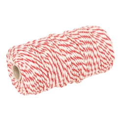 Kitchen Basics Rolladetouw Wit / Rood 80 Meter