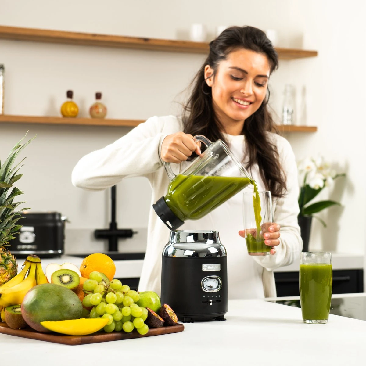 Westinghouse Retro Waterkoker + Broodrooster 4 Sleuven + Blender - Zwart Westinghouse Retro Waterkoker + Broodrooster 4 Sleuven + Blender - Zwart -Praktische Winkel Voor Keukenbenodigdheden