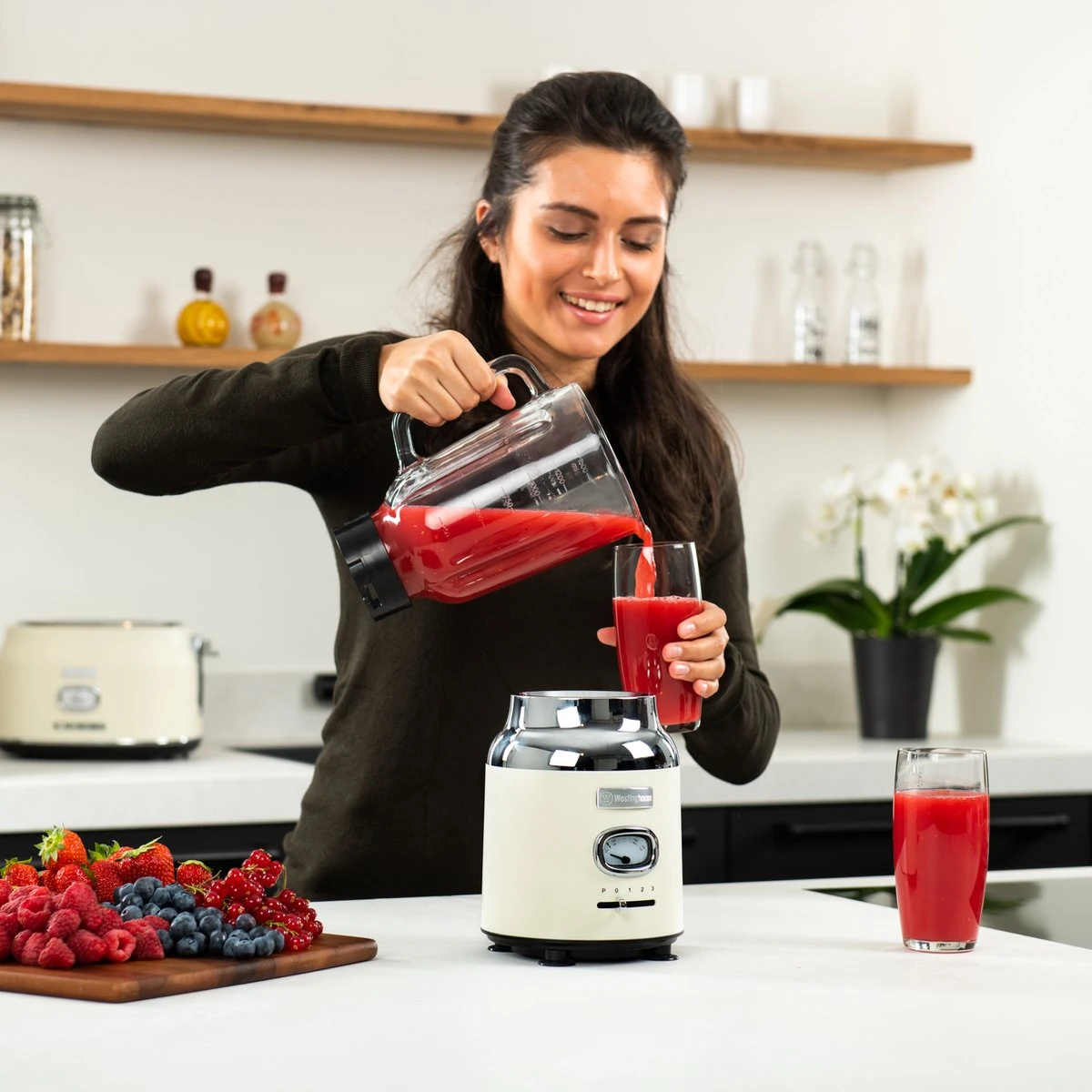 Westinghouse Retro Waterkoker + Broodrooster 4 Sleuven + Blender - Wit Westinghouse Retro Waterkoker + Broodrooster 4 Sleuven + Blender - Wit -Praktische Winkel Voor Keukenbenodigdheden