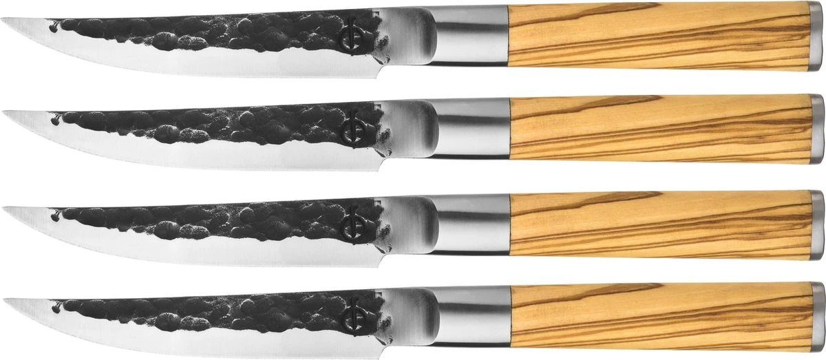 Forged Steakmessen Olive - 4 stuks Forged Steakmessen Olive - 4 Stuks -Praktische Winkel Voor Keukenbenodigdheden