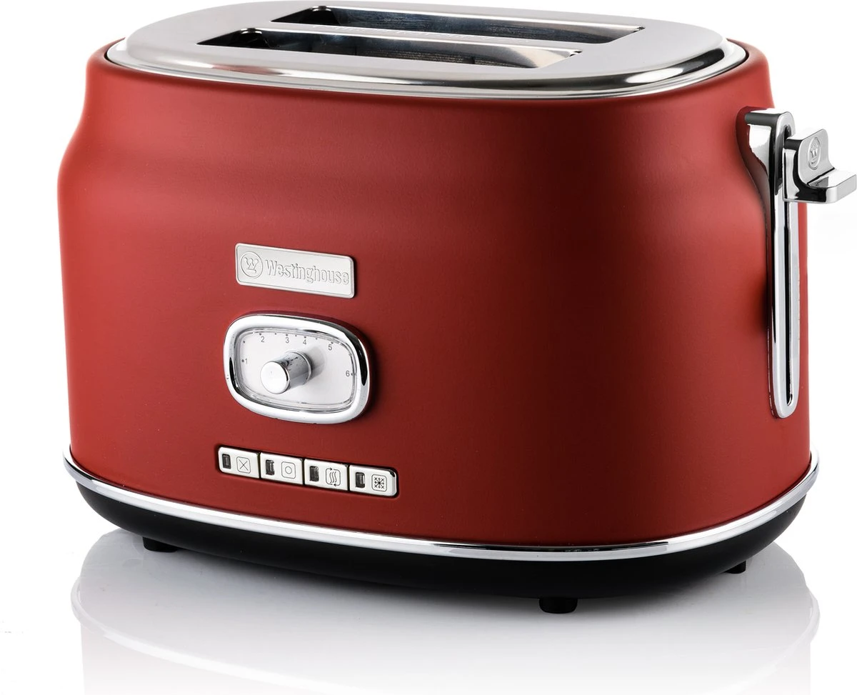 Westinghouse Retro Waterkoker + Broodrooster 2 Sleuven + Staafmixer - Rood Westinghouse Retro Waterkoker + Broodrooster 2 Sleuven + Staafmixer - Rood -Praktische Winkel Voor Keukenbenodigdheden