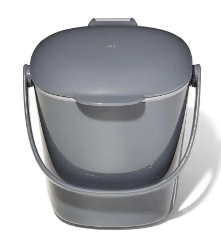 OXO Good Grips Afvalemmer Grijs 3 Liter OXO Good Grips Afvalemmer Grijs 3 Liter -Praktische Winkel Voor Keukenbenodigdheden 13295900 Compostemmer3LiterGrijs 1