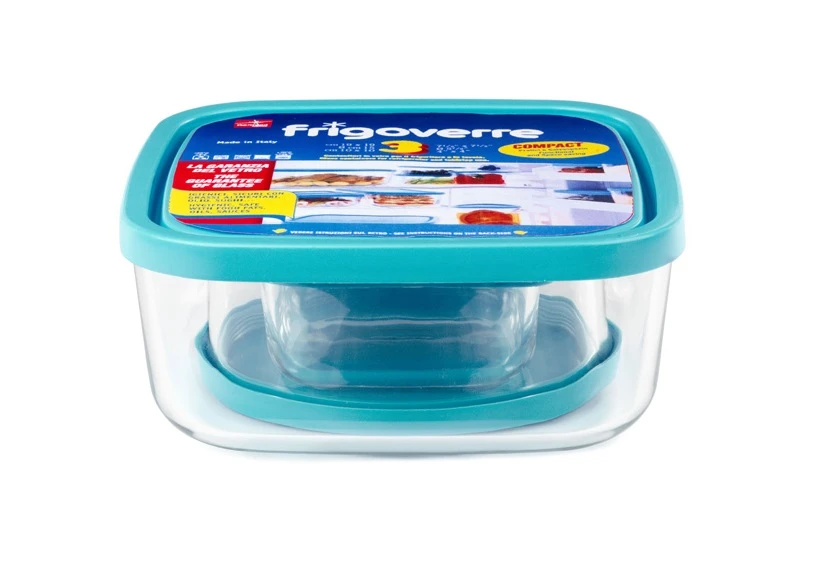 Bormioli Rocco Vershoudbakjes Frigoverre - Glas - Blauw - 3 stuks Bormioli Rocco Vershoudbakjes Frigoverre - Glas - Blauw - 3 Stuks -Praktische Winkel Voor Keukenbenodigdheden 139595