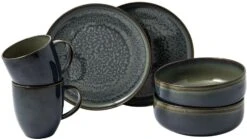 Villeroy & Boch Serviesset Crafted - Breeze GrijsBlauw - 6-delig / 2 Personen