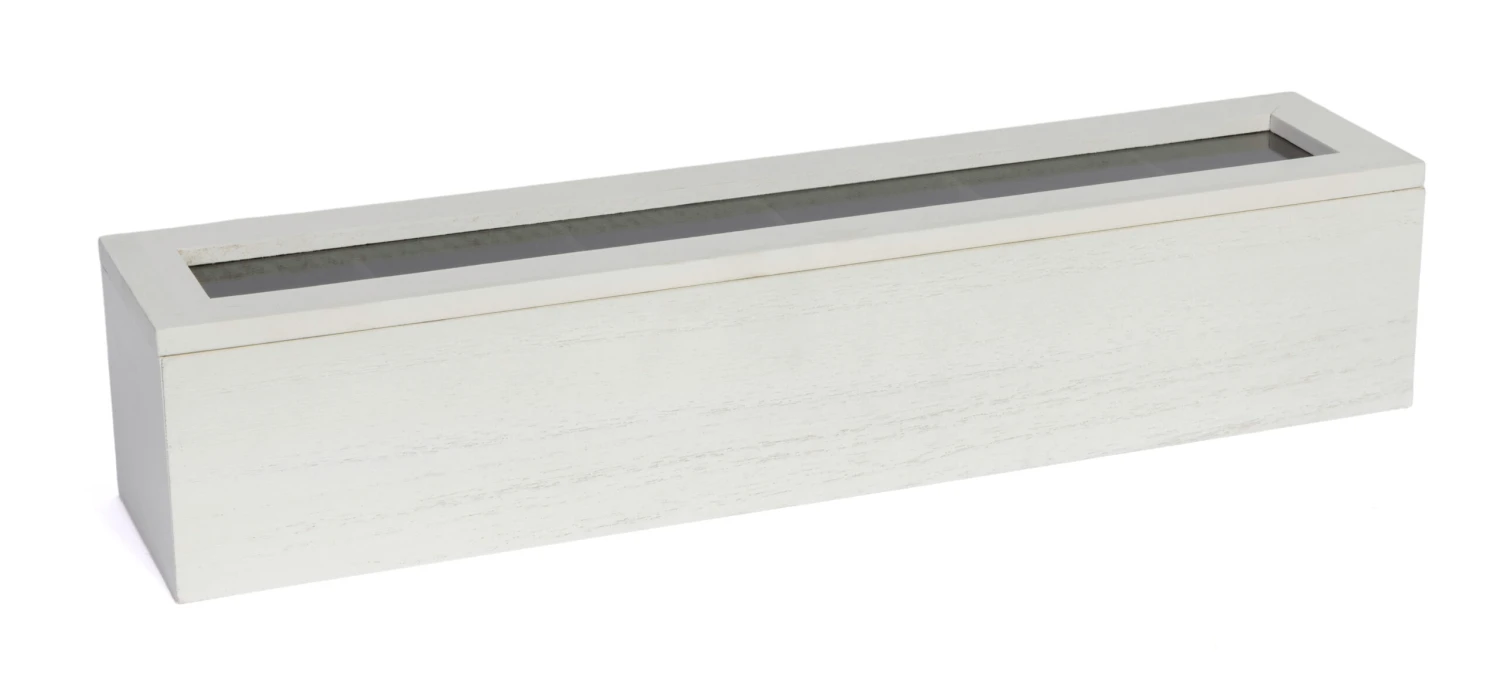 Sakura Tea Theedoos - Wit - 6-vaks - met Fluweel - 43 x 9 cm Sakura Tea Theedoos - Wit - 6-vaks - Met Fluweel - 43 X 9 Cm -Praktische Winkel Voor Keukenbenodigdheden 2 6 vaks lang 2 scaled