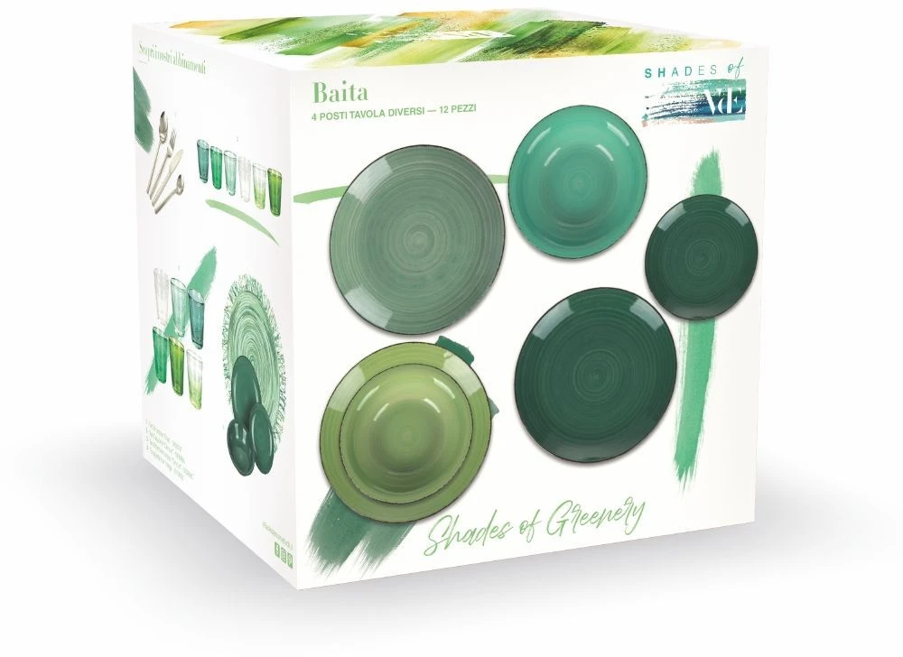 Villa d'Este Serviesset Baita - Greenery - 12-delig / 4 personen Villa D'Este Serviesset Baita - Greenery - 12-delig / 4 Personen -Praktische Winkel Voor Keukenbenodigdheden 2191636s