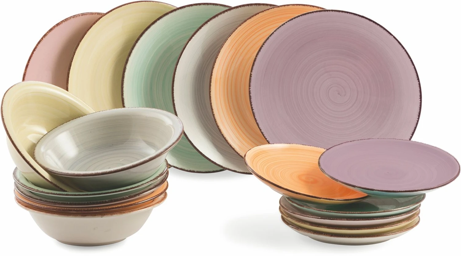 Villa d'Este Serviesset Acquerello - 18-delig / 6 personen Villa D'Este Serviesset Acquerello - 18-delig / 6 Personen -Praktische Winkel Voor Keukenbenodigdheden 2197966 0 1