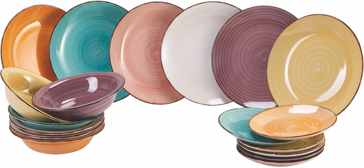 Villa d'Este Serviesset Acquerello - 18-delig / 6 personen Villa D'Este Serviesset Acquerello - 18-delig / 6 Personen -Praktische Winkel Voor Keukenbenodigdheden 2197966 1