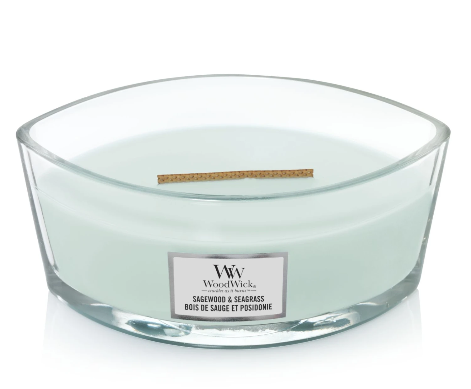 WoodWick Geurkaars Ellipse Sagewood & Seagrass - 9 cm / 19 cm WoodWick Geurkaars Ellipse Sagewood & Seagrass - 9 Cm / 19 Cm -Praktische Winkel Voor Keukenbenodigdheden 222455222 1728630E topangle