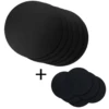 Jay Hill 6 Placemats + 6 Onderzetters Rond - Vegan Leer - Zwart -Praktische Winkel Voor Keukenbenodigdheden 2 3