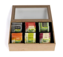 Sakura Tea Theedoos - Hout - 6-vaks - Met Fluweel - 24 X 16 Cm 4 Sakura Tea Theedoos - Hout - 6-vaks - Met Fluweel - 24 X 16 Cm -Praktische Winkel Voor Keukenbenodigdheden 3 6 vaks 7