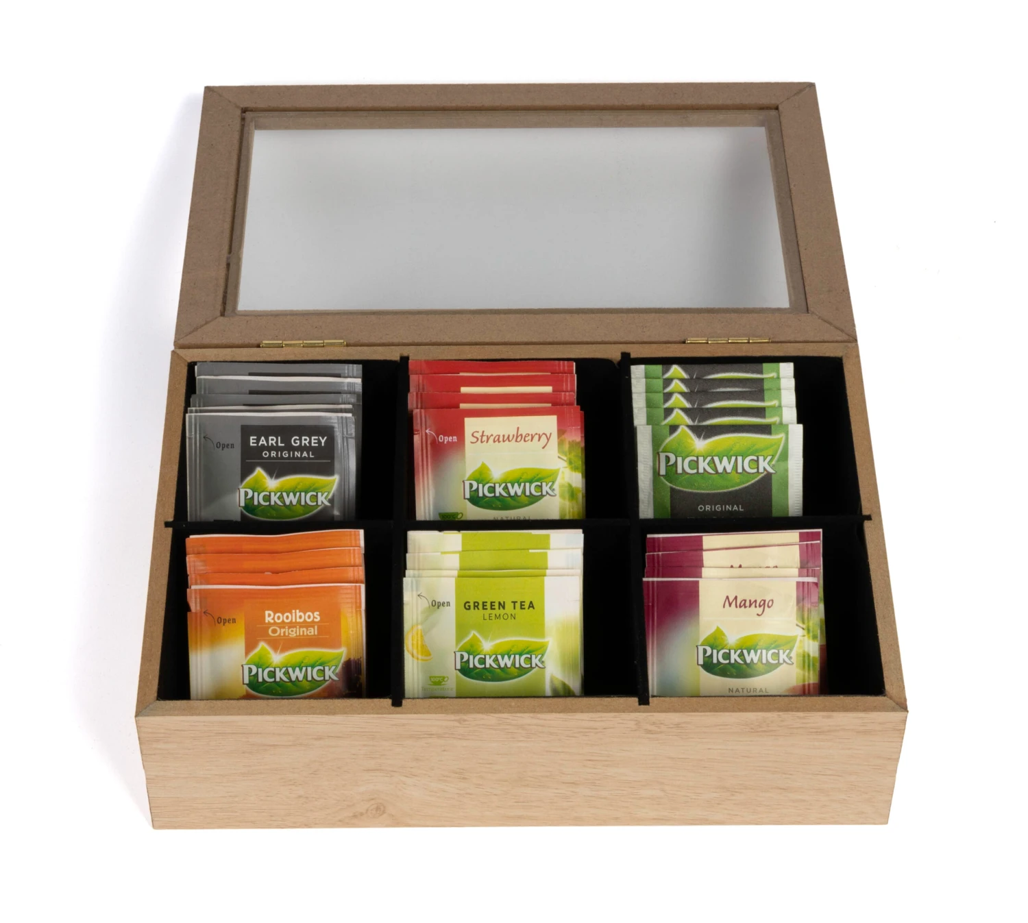 Sakura Tea Theedoos - Hout - 6-vaks - met Fluweel - 24 x 16 cm Sakura Tea Theedoos - Hout - 6-vaks - Met Fluweel - 24 X 16 Cm -Praktische Winkel Voor Keukenbenodigdheden 3 6 vaks 7 scaled