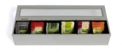 Sakura Tea Theedoos - Wit - 6-vaks - Met Fluweel - 43 X 9 Cm 4 Sakura Tea Theedoos - Wit - 6-vaks - Met Fluweel - 43 X 9 Cm -Praktische Winkel Voor Keukenbenodigdheden 3 6 vaks lang 9