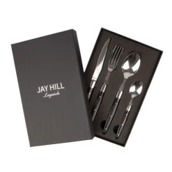 Jay Hill Bestekset Laguiole - Zwart - 16-delig / 4 Personen 8 Jay Hill Bestekset Laguiole - Zwart - 16-delig / 4 Personen -Praktische Winkel Voor Keukenbenodigdheden 3 8720812849643 2 1