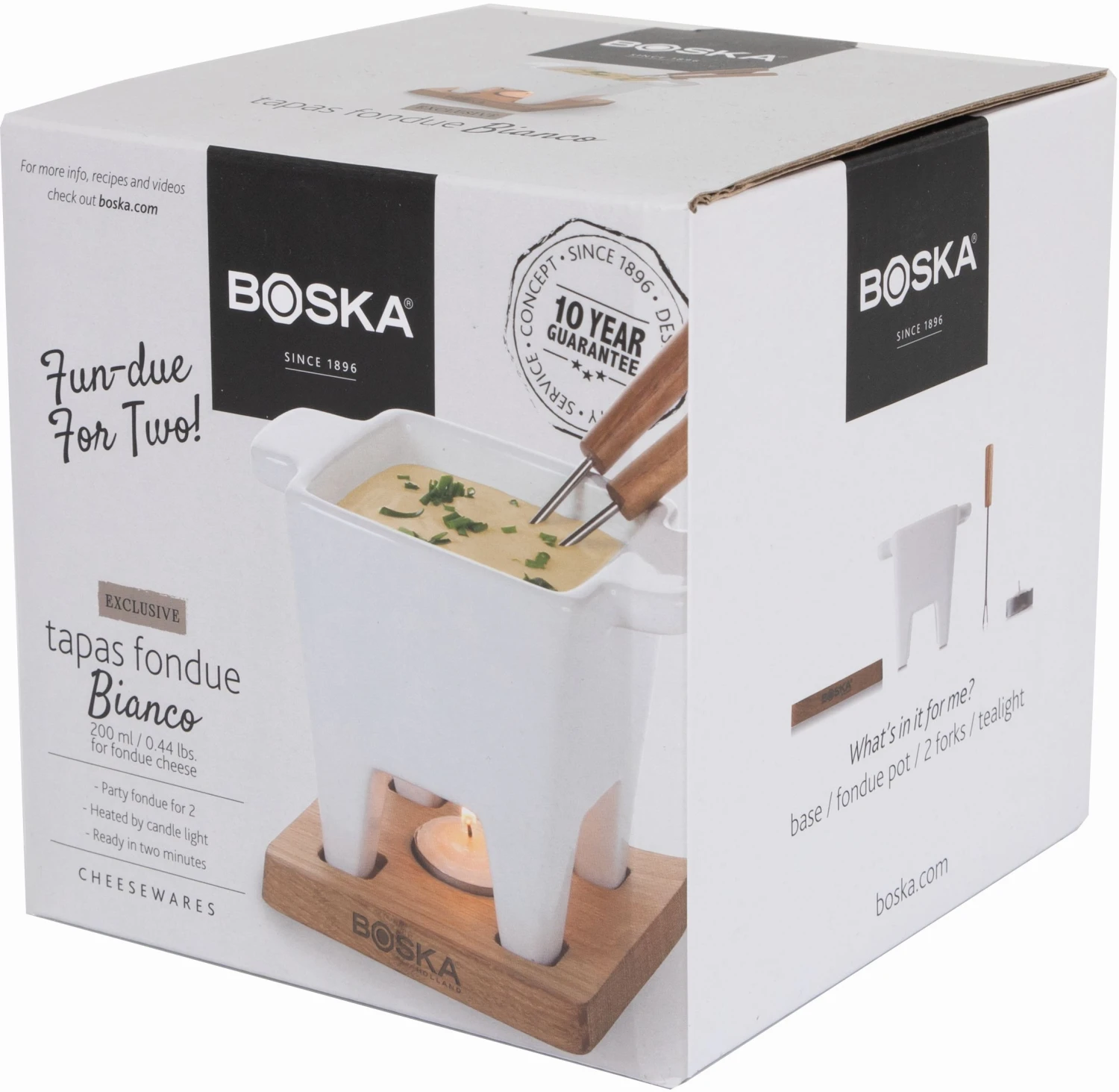 Boska Fondueset - 2 personen - wit Boska Fondueset - 2 Personen - Wit -Praktische Winkel Voor Keukenbenodigdheden 340030