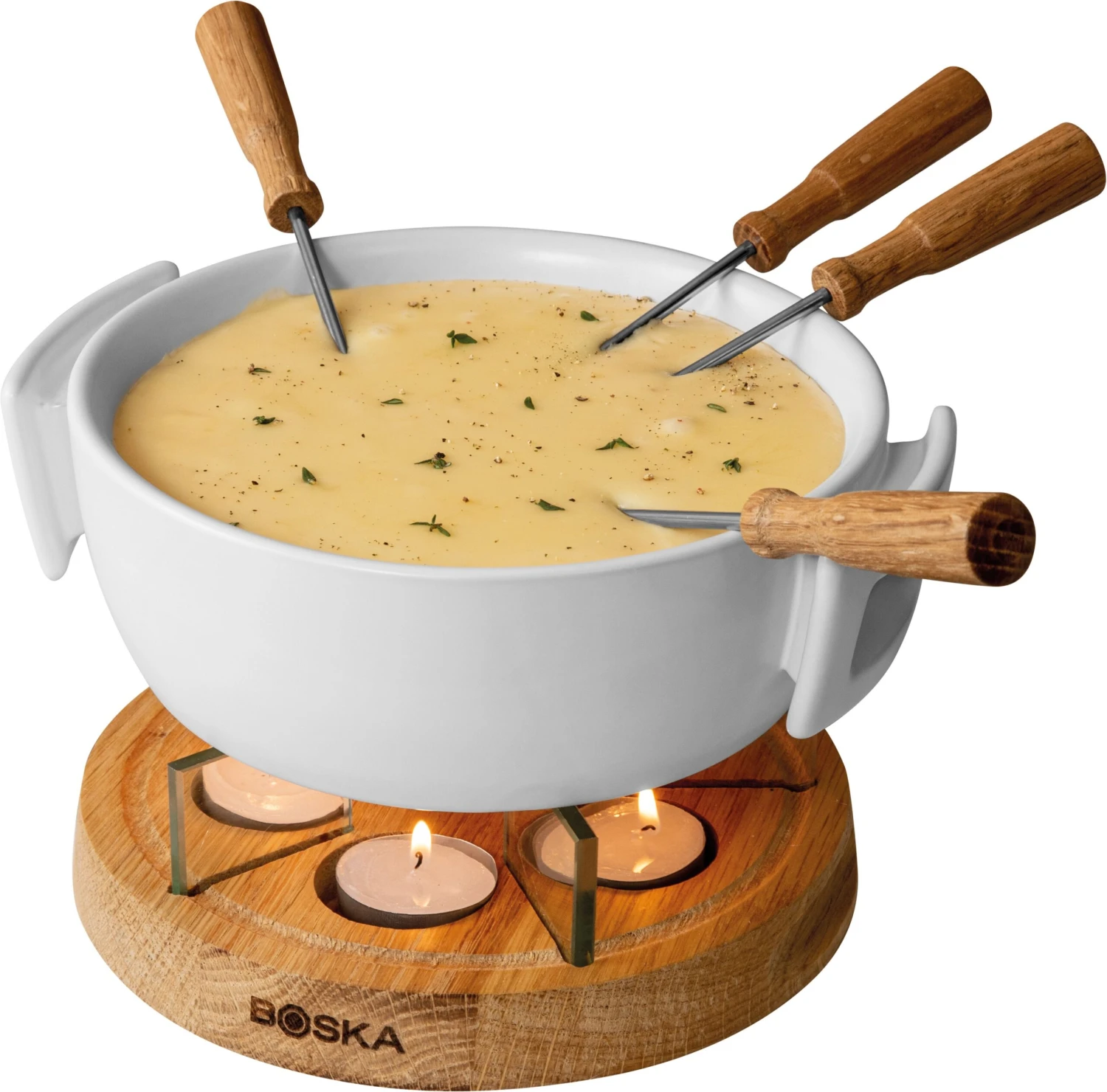 Boska Fondueset Twinkle - 4 personen - wit/bruin Boska Fondueset Twinkle - 4 Personen - Wit/bruin -Praktische Winkel Voor Keukenbenodigdheden 340031 Candle Light Fondue Twinkle 1 scaled