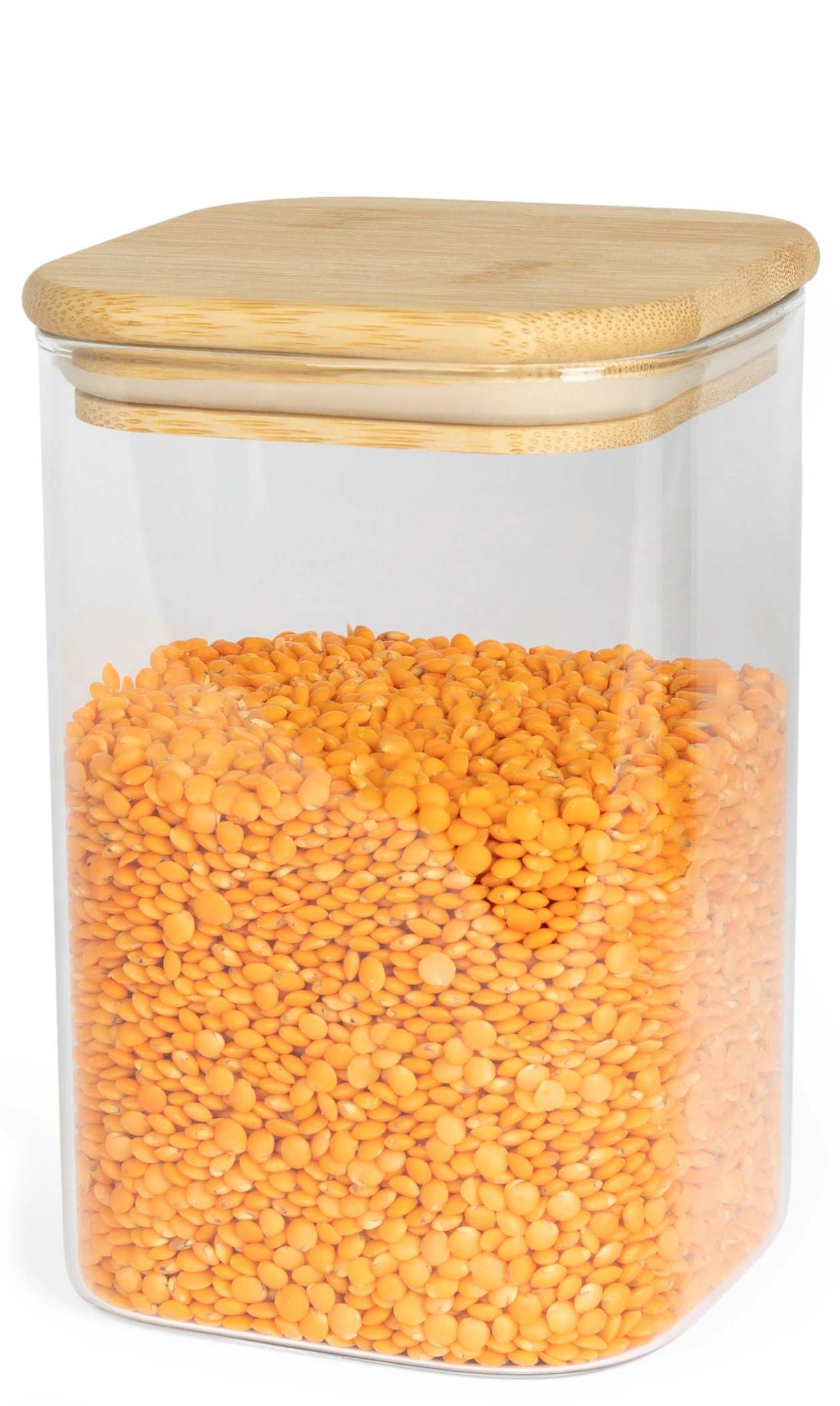 Sareva Voorraadpot - Glas / Bamboe - 1.1 liter Sareva Voorraadpot - Glas / Bamboe - 1.1 Liter -Praktische Winkel Voor Keukenbenodigdheden 4 Sareva bakje hout Middel 02