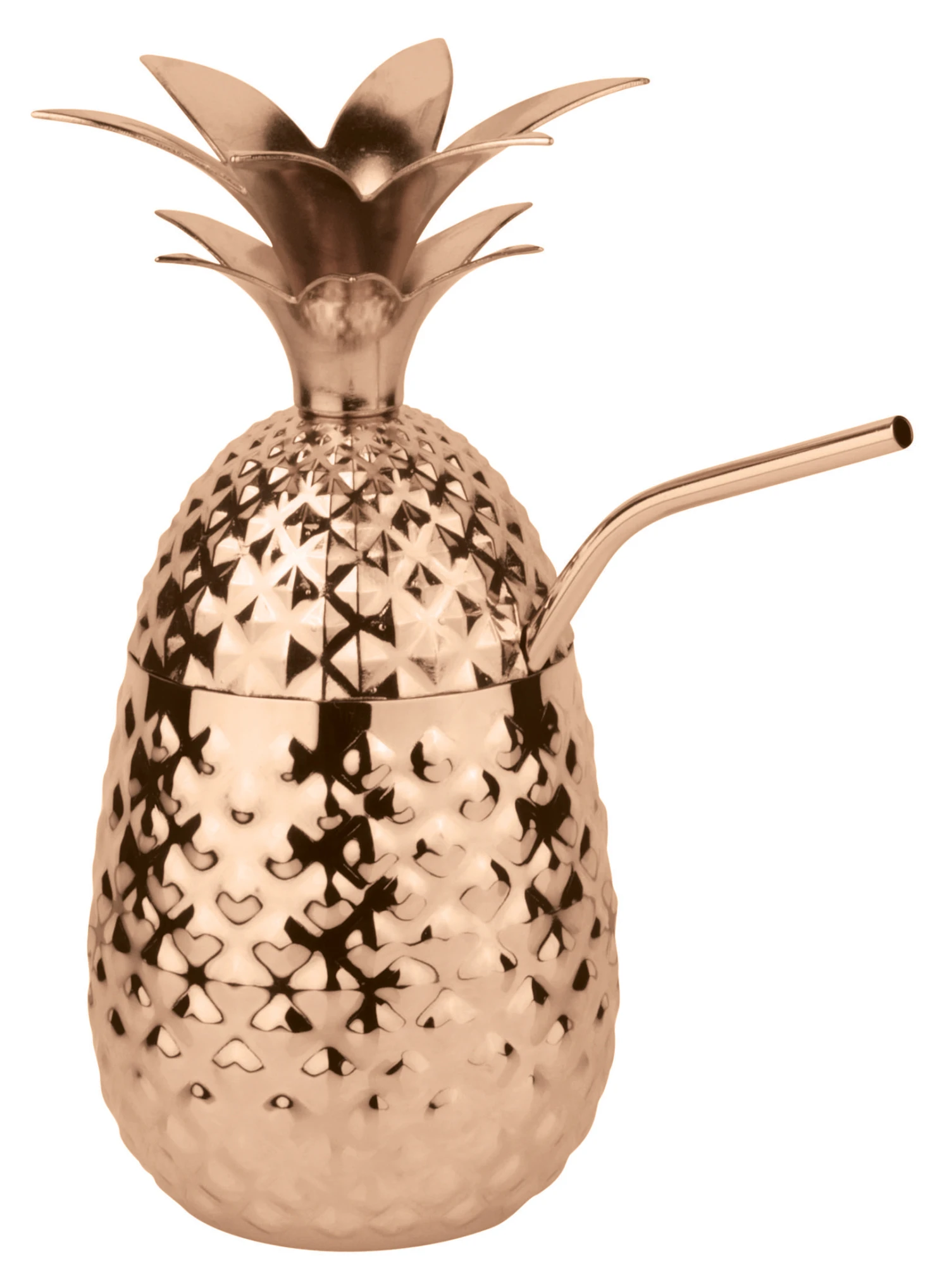 Paderno Cocktailbeker Met Rietje BAR Ananas Koper 500 ml Paderno Cocktailbeker Met Rietje BAR Ananas Koper 500 Ml -Praktische Winkel Voor Keukenbenodigdheden 44945C05