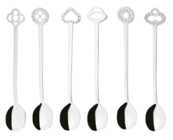 Sambonet Koffielepels Party Items Zilver 6 Stuks