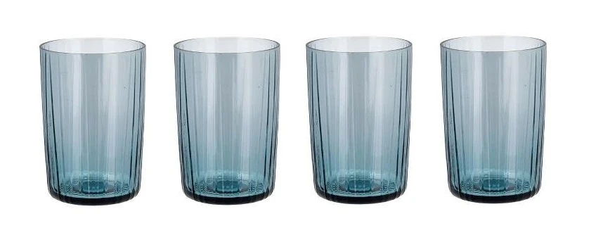 Bitz Waterglas Kusintha - Blauw - 280 ml - 4 stuks Bitz Waterglas Kusintha - Blauw - 280 Ml - 4 Stuks -Praktische Winkel Voor Keukenbenodigdheden 5722000242451
