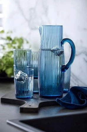 Bitz Waterglas Kusintha - Blauw - 280 ml - 4 stuks Bitz Waterglas Kusintha - Blauw - 280 Ml - 4 Stuks -Praktische Winkel Voor Keukenbenodigdheden 5722000242451 1