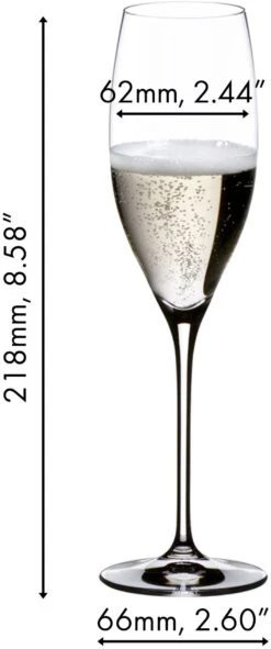 Riedel Champagne Glazen Vinum - Cuvee Prestige - 2 Stuks -Praktische Winkel Voor Keukenbenodigdheden 641600048 dimensions ZhkfIOcI