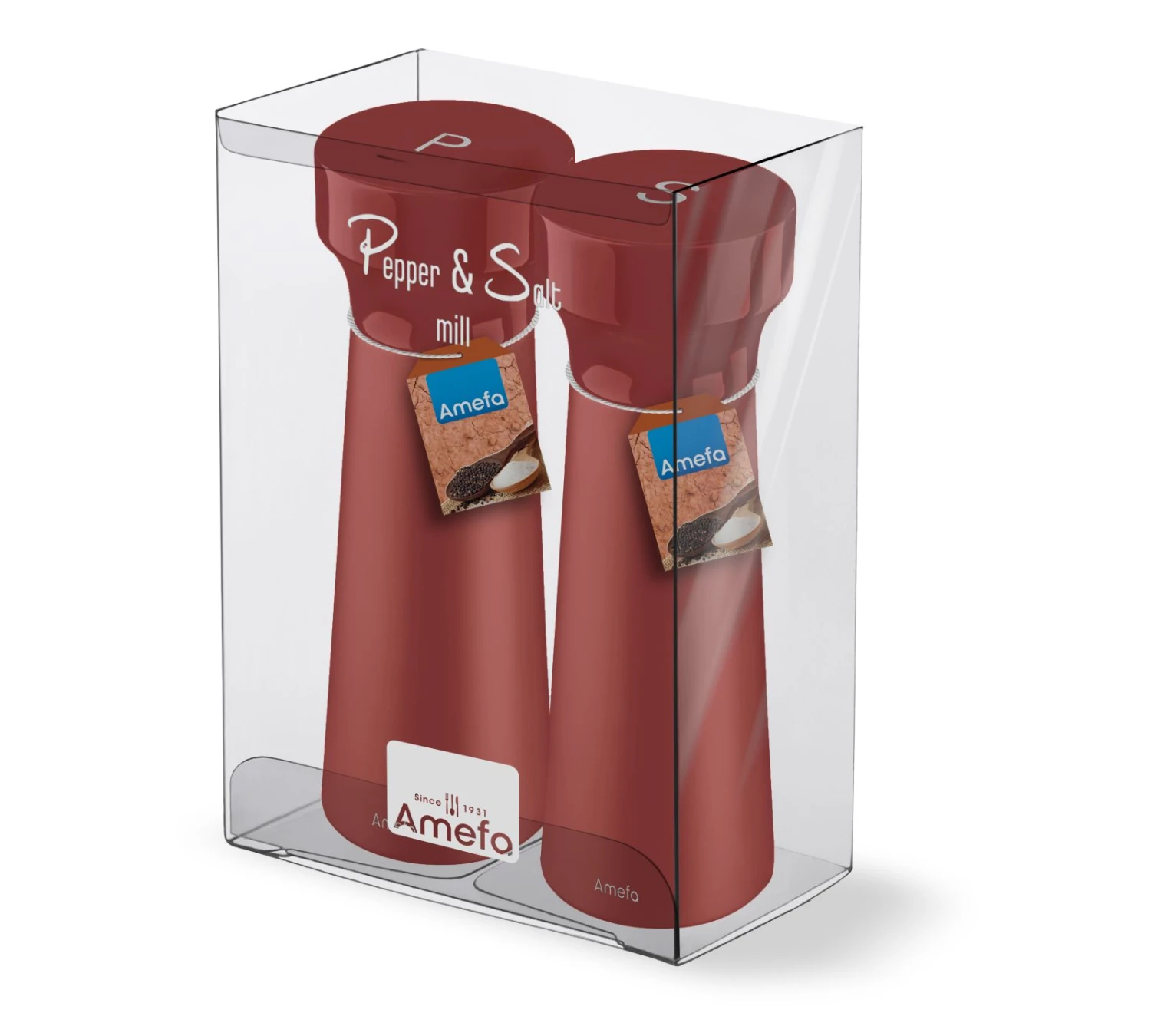 Amefa Peper- en zoutset Modern wood Terracotta 15 cm Amefa Peper- En Zoutset Modern Wood Terracotta 15 Cm -Praktische Winkel Voor Keukenbenodigdheden 676514PE37PS2 2