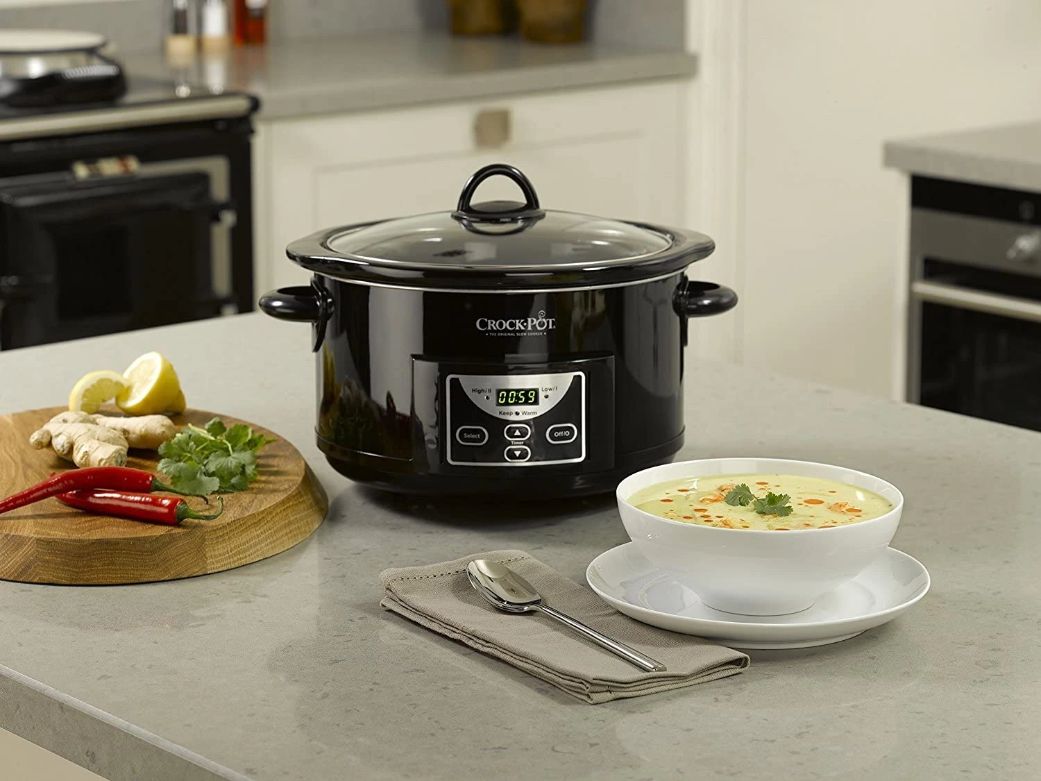 Crockpot Slowcooker - afteltimer - 4.7 liter - CR507 Crockpot Slowcooker - Afteltimer - 4.7 Liter - CR507 -Praktische Winkel Voor Keukenbenodigdheden 71pY2ADgPUL. AC SL1500 5B15D