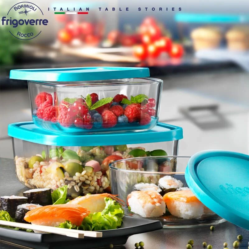 Bormioli Rocco Vershoudbakje Frigoverre - Glas - Blauw 22 x 22 x 8 cm / 3.3 liter Bormioli Rocco Vershoudbakje Frigoverre - Glas - Blauw 22 X 22 X 8 Cm / 3.3 Liter -Praktische Winkel Voor Keukenbenodigdheden 7751 2