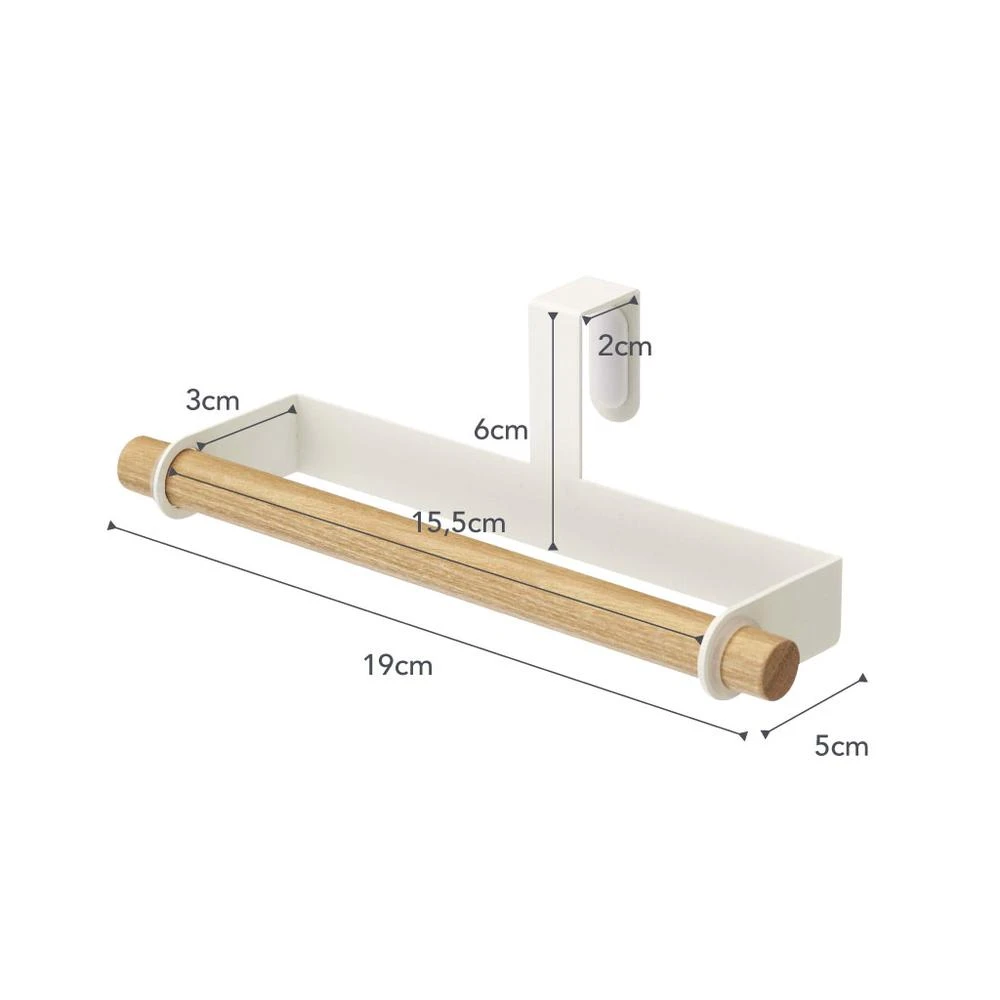 Yamazaki Handdoekhouder Tosca Wit 19 cm Yamazaki Handdoekhouder Tosca Wit 19 Cm -Praktische Winkel Voor Keukenbenodigdheden
