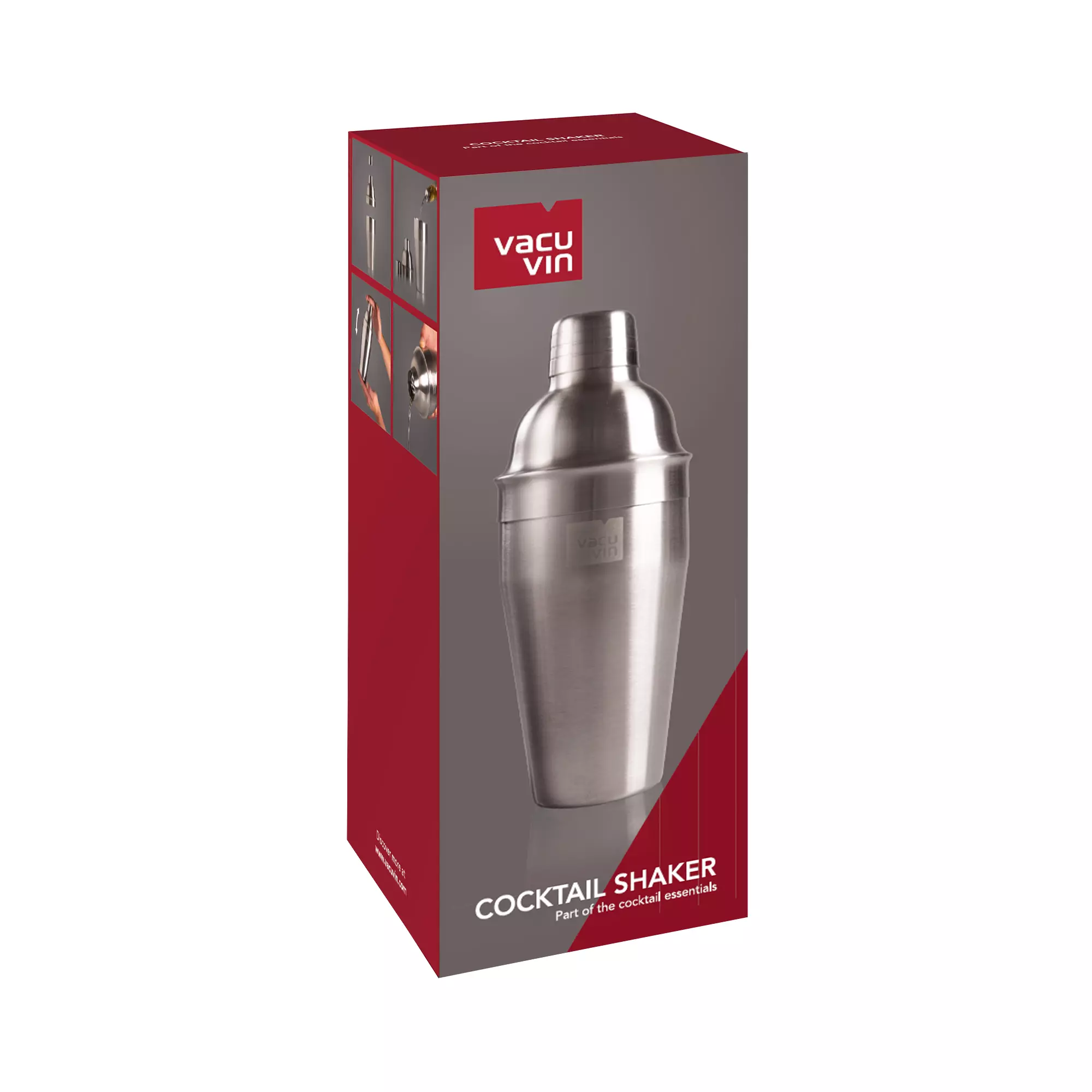 Vacu Vin Cocktailshaker - Zilver - 550 ml Vacu Vin Cocktailshaker - Zilver - 550 Ml -Praktische Winkel Voor Keukenbenodigdheden 78423606 Cocktail Shaker Stainless Steel Pack