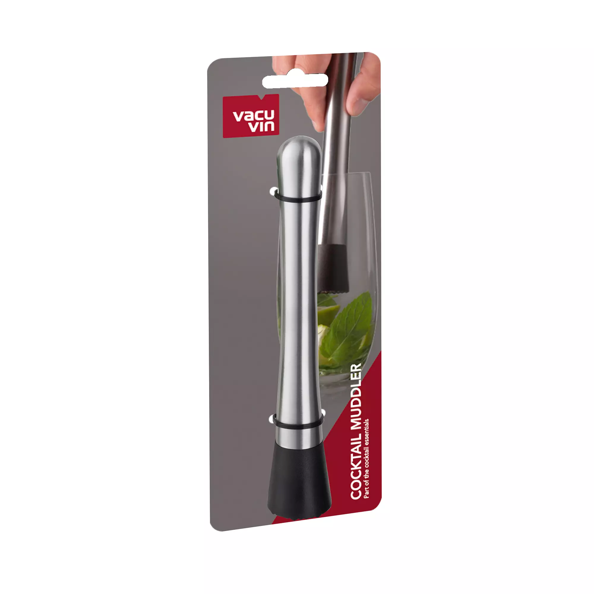 Vacu Vin Cocktailstamper - Zilver - 18.5 cm Vacu Vin Cocktailstamper - Zilver - 18.5 Cm -Praktische Winkel Voor Keukenbenodigdheden 78545606 Cocktail Muddler Pack