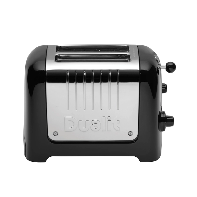 Dualit Broodrooster Lite - extra brede sleuven - gloss black - D26225 Dualit Broodrooster Lite - Extra Brede Sleuven - Gloss Black - D26225 -Praktische Winkel Voor Keukenbenodigdheden 85735 lite 2 slot black front web