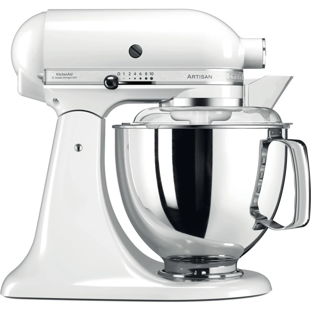 KitchenAid Keukenmachine Artisan - kantelbare kop - wit - 4.8 liter - 5KSM175PSEWH KitchenAid Keukenmachine Artisan - Kantelbare Kop - Wit - 4.8 Liter - 5KSM175PSEWH -Praktische Winkel Voor Keukenbenodigdheden 859701501030