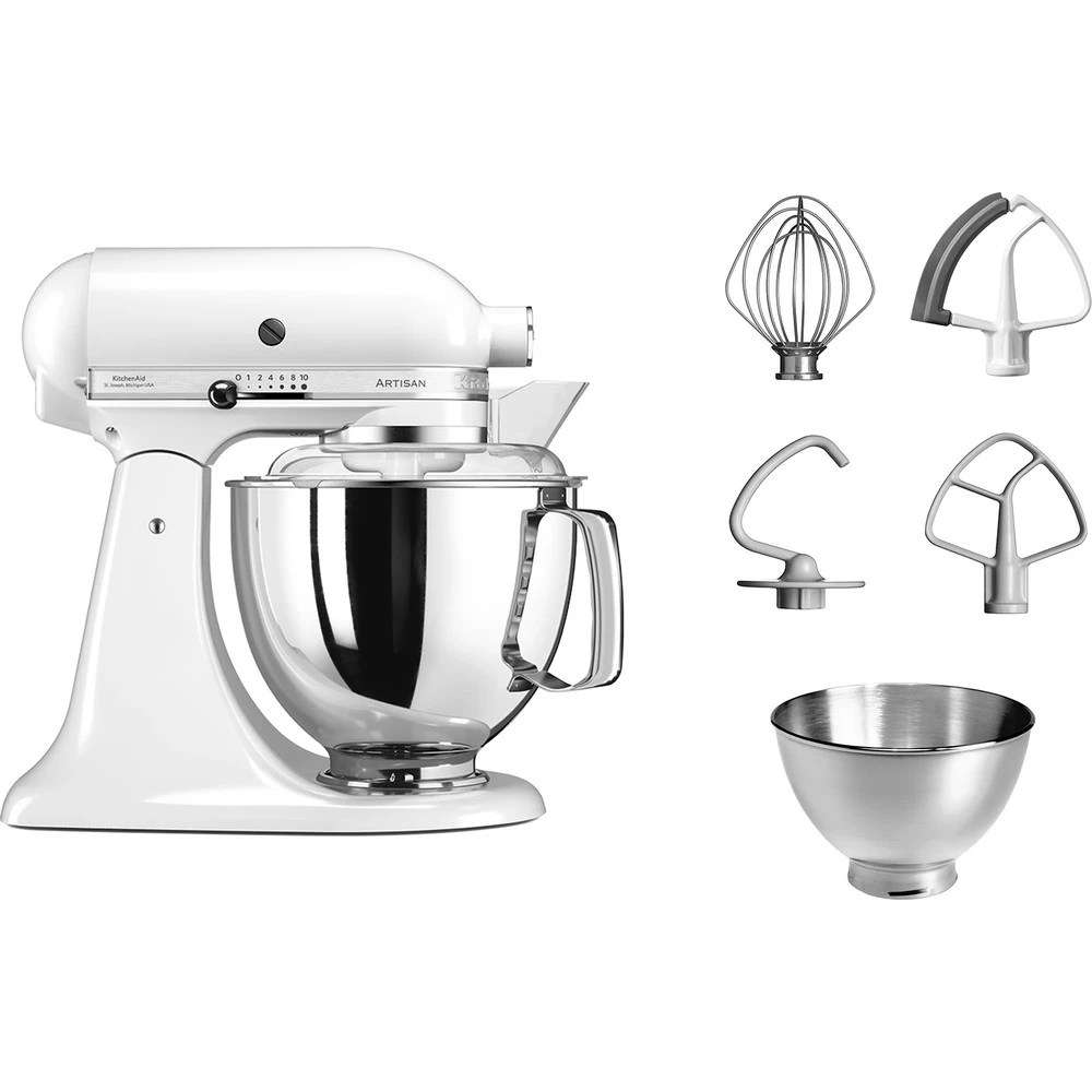 KitchenAid Keukenmachine Artisan - kantelbare kop - wit - 4.8 liter - 5KSM175PSEWH KitchenAid Keukenmachine Artisan - Kantelbare Kop - Wit - 4.8 Liter - 5KSM175PSEWH -Praktische Winkel Voor Keukenbenodigdheden 8597015010305B15D