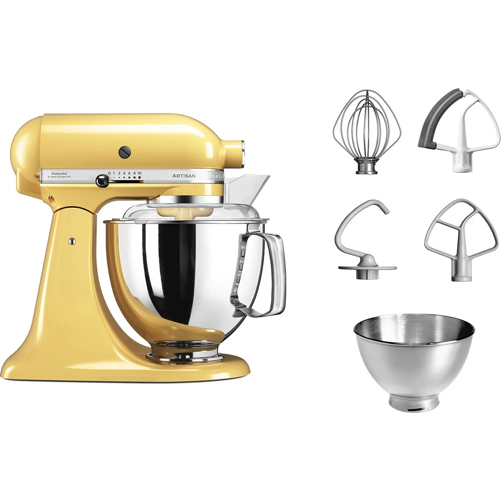 KitchenAid Keukenmachine Artisan - kantelbare kop - pastel geel - 4.8 liter - 5KSM175PSEMY KitchenAid Keukenmachine Artisan - Kantelbare Kop - Pastel Geel - 4.8 Liter - 5KSM175PSEMY -Praktische Winkel Voor Keukenbenodigdheden 8597015010505B15D