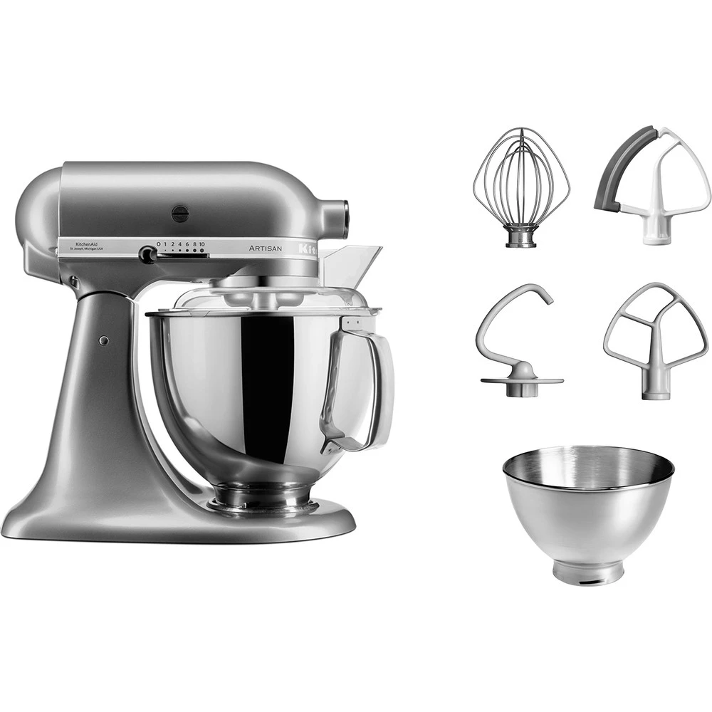 KitchenAid Keukenmachine Artisan - kantelbare kop - contour zilver - 4.8 liter - 5KSM175PSECU KitchenAid Keukenmachine Artisan - Kantelbare Kop - Contour Zilver - 4.8 Liter - 5KSM175PSECU -Praktische Winkel Voor Keukenbenodigdheden 8597015011105B15D