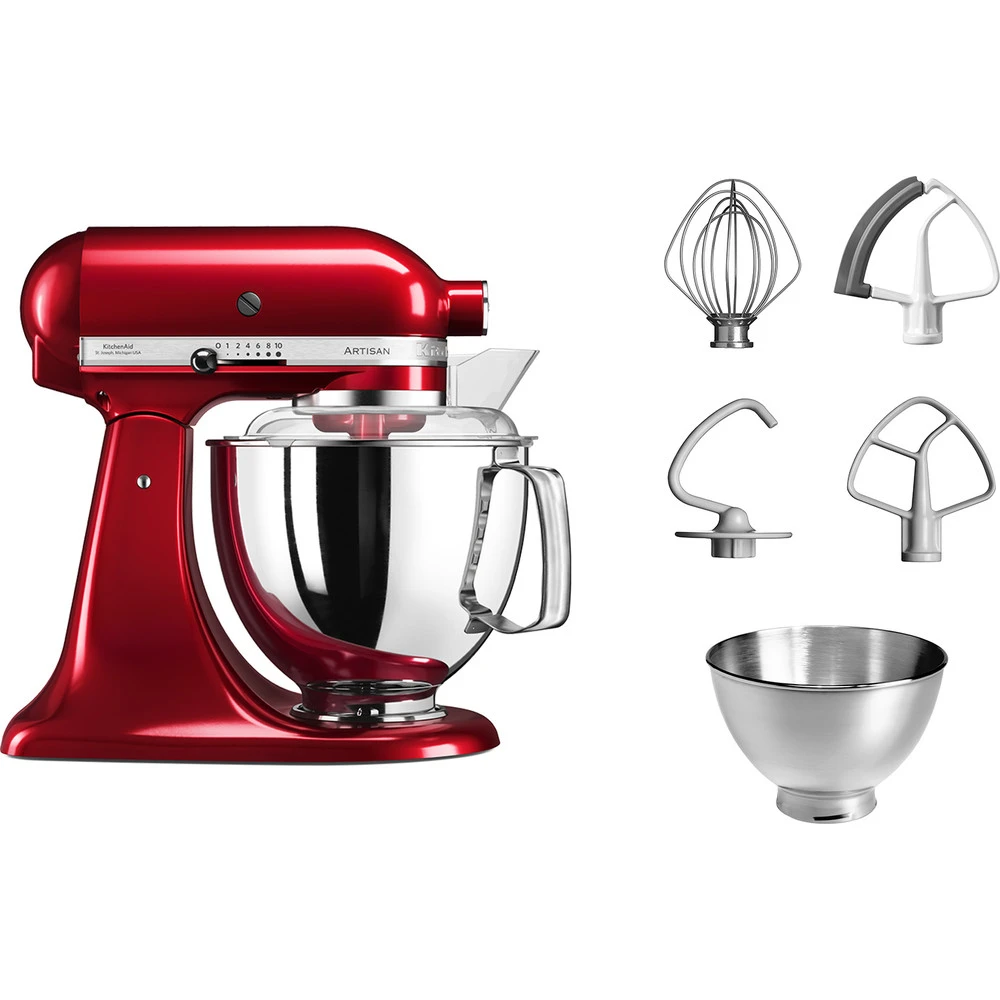 KitchenAid Keukenmachine Artisan - kantelbare kop - appelrood - 4.8 liter - 5KSM175PSEAC KitchenAid Keukenmachine Artisan - Kantelbare Kop - Appelrood - 4.8 Liter - 5KSM175PSEAC -Praktische Winkel Voor Keukenbenodigdheden 8597015012305B15D