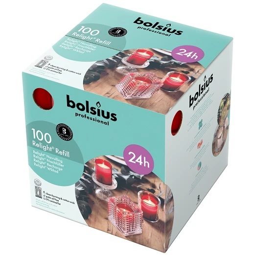 Bolsius Navullingen Relight Plus Rood - 100 Stuks Bolsius Navullingen Relight Plus Rood - 100 Stuks -Praktische Winkel Voor Keukenbenodigdheden 8717847084668 2 1