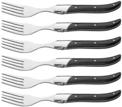 Jay Hill Steakvorken Laguiole - Zwart - 6 Stuks -Praktische Winkel Voor Keukenbenodigdheden 8720364450885 1