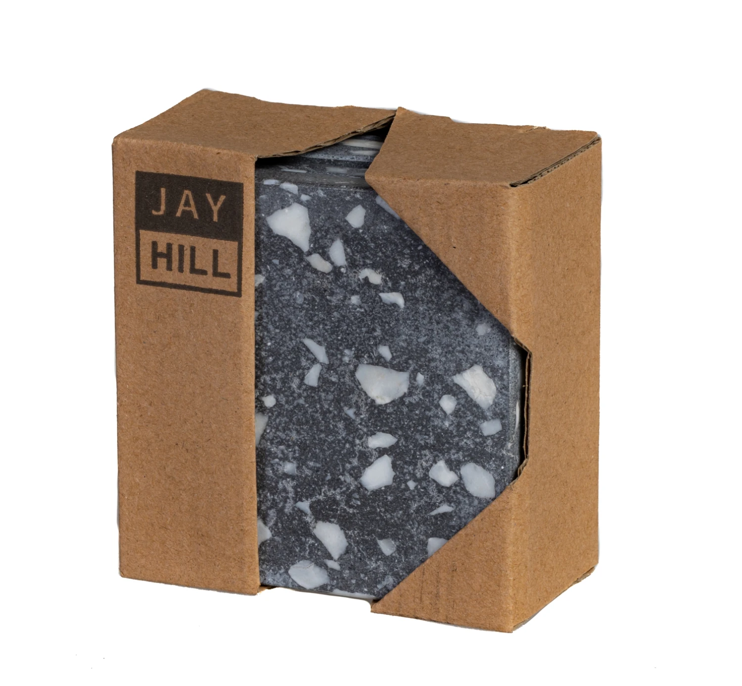 Jay Hill Onderzetters Terrazzo - Grijs - 10 x 10 cm - 4 Stuks Jay Hill Onderzetters Terrazzo - Grijs - 10 X 10 Cm - 4 Stuks -Praktische Winkel Voor Keukenbenodigdheden 8720364453169 2