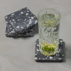 Jay Hill Onderzetters Terrazzo - Grijs - 10 X 10 Cm - 4 Stuks 3 Jay Hill Onderzetters Terrazzo - Grijs - 10 X 10 Cm - 4 Stuks -Praktische Winkel Voor Keukenbenodigdheden 8720364453169 3