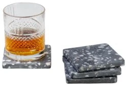 Jay Hill Onderzetters Terrazzo - Grijs - 10 X 10 Cm - 4 Stuks